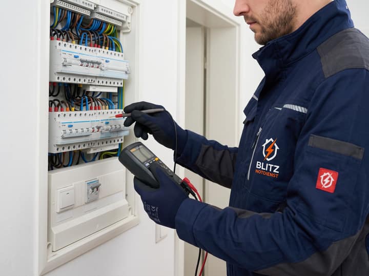 Elektrofachkraft bei der Behebung einer elektrischen Störung