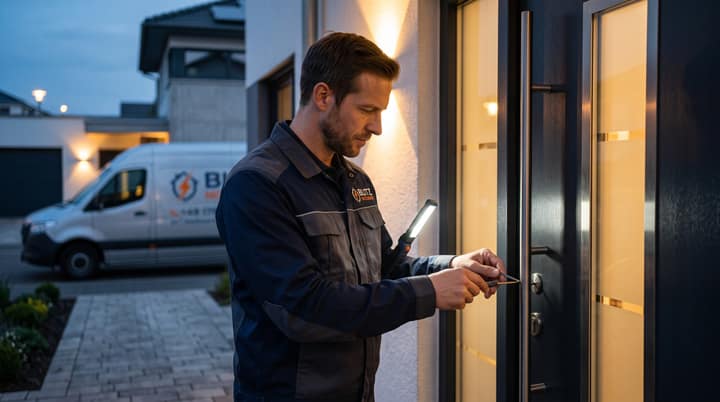 Öffnung einer zugefallenen Haustür durch einen Schlüsseldienst